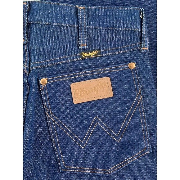 Vintage Wrangler 946DEN Cowboy Cut Regular Fit Raw Denim Blue Jeans Mens 30x33 - Picture 3 of 10